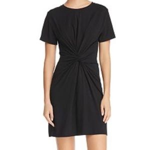 Theory Twist Front Black T-Shirt Dress, Size S